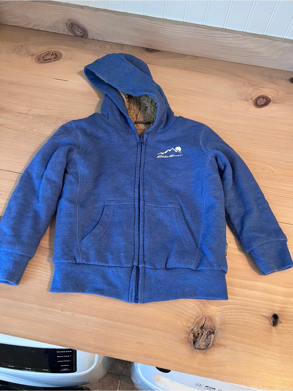 Eddie Bauer Kids Blue Hooded Zip-Up jacket with Sherpa Lining XXS 4